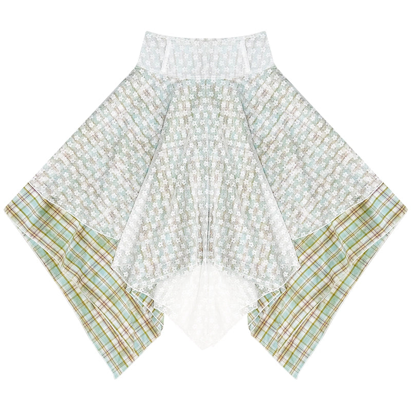 Summer Green Plaid Skirt