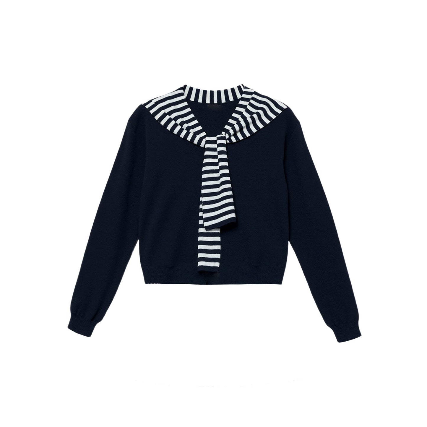 Striped Knitted Shawl Top