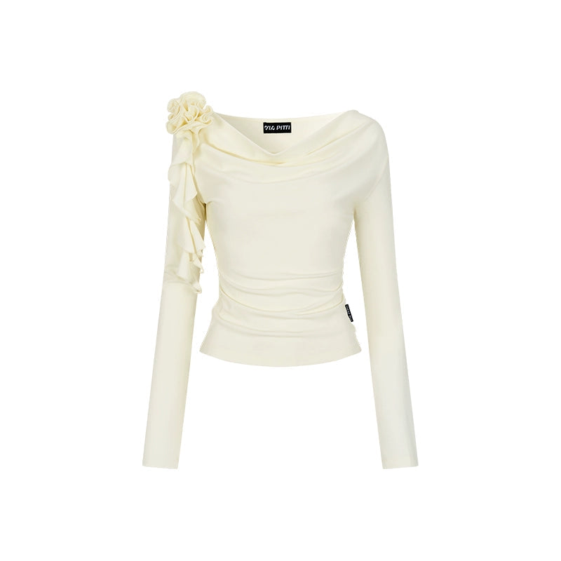 Long Sleeve Roses Flutter Top