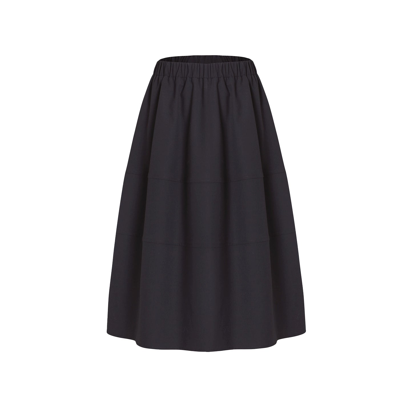 Versatile Airy Silhouette Elastic Waist Skirt