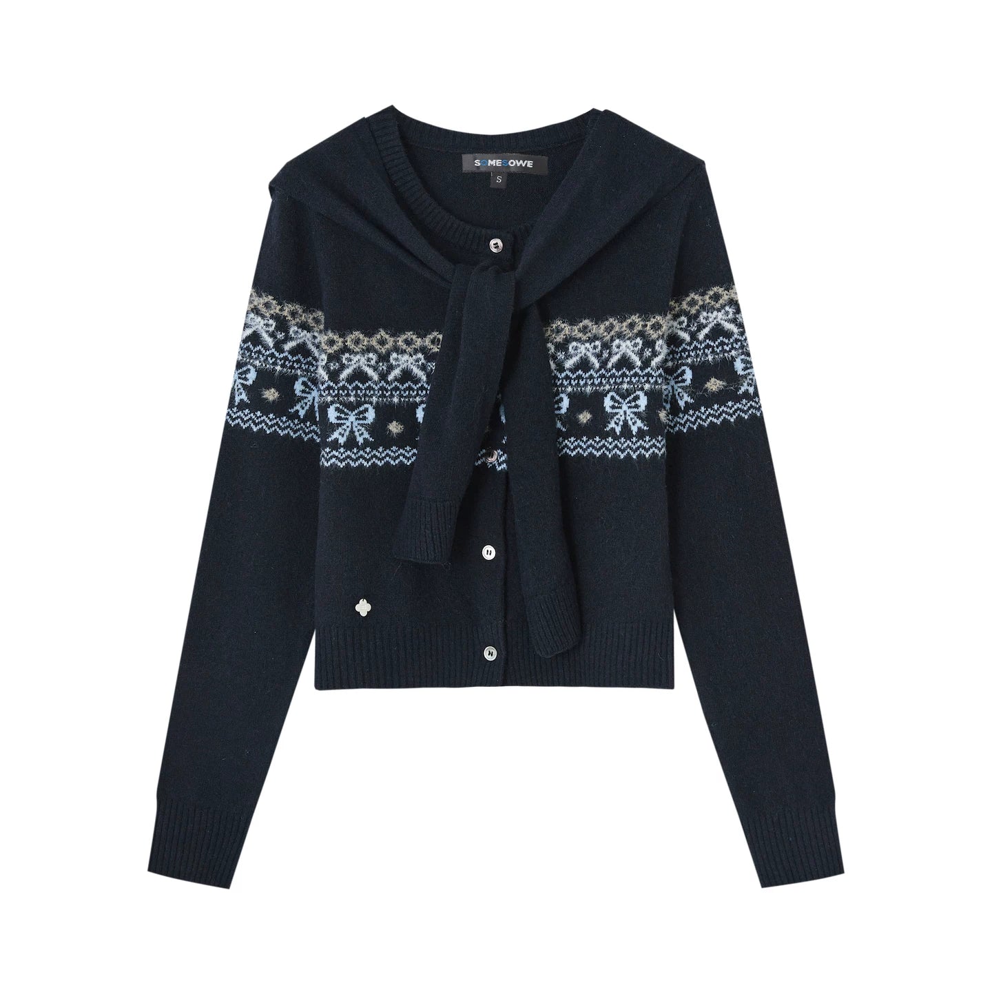 Fair Isle Bowknot Sweater