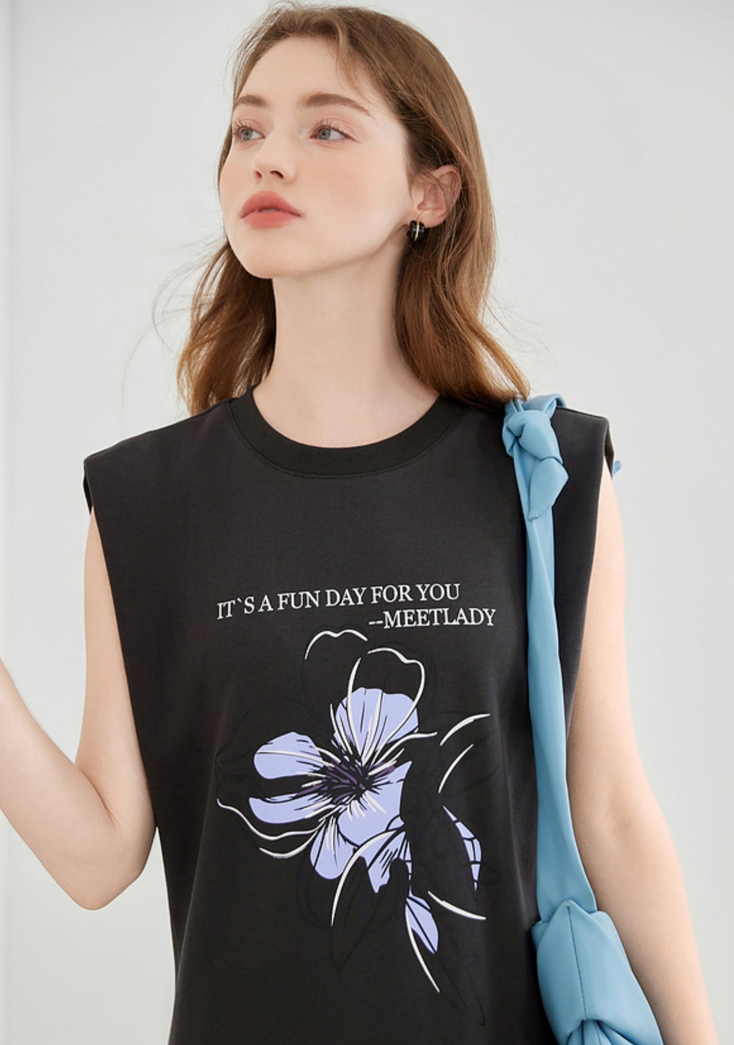 Letter Print Sleeveless Dress