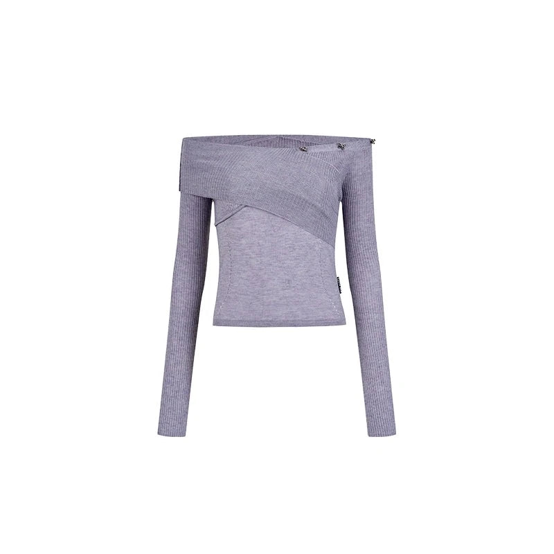 Studded Bow Waist Sweater Top