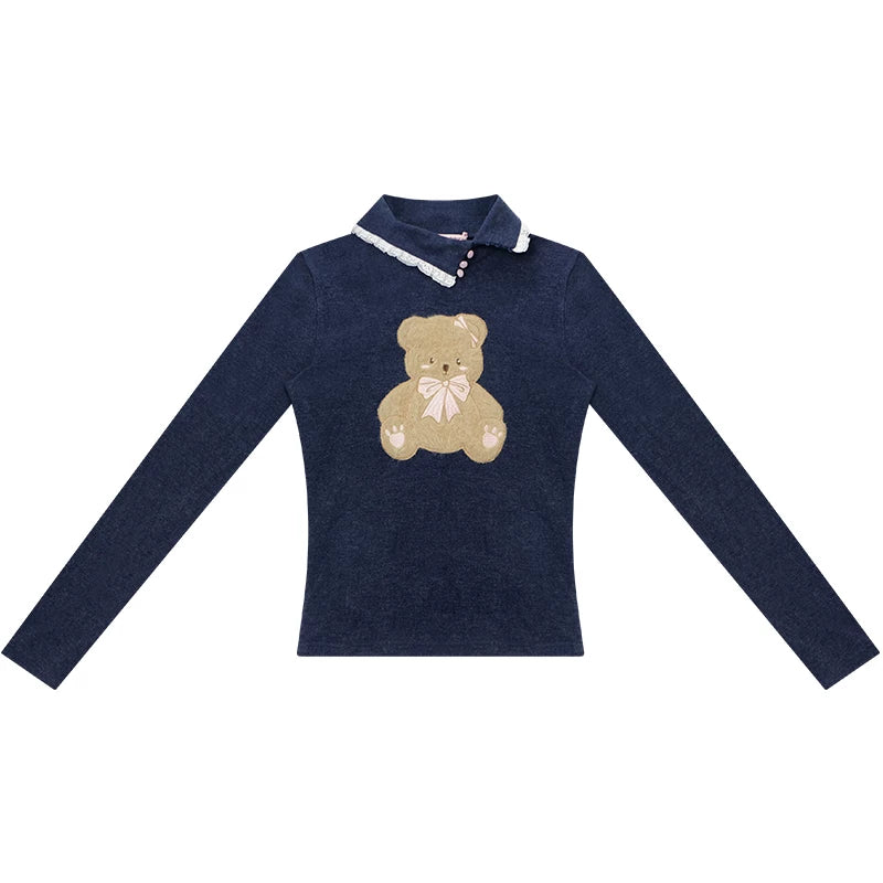 Plush Bear Knitted Base Shirt
