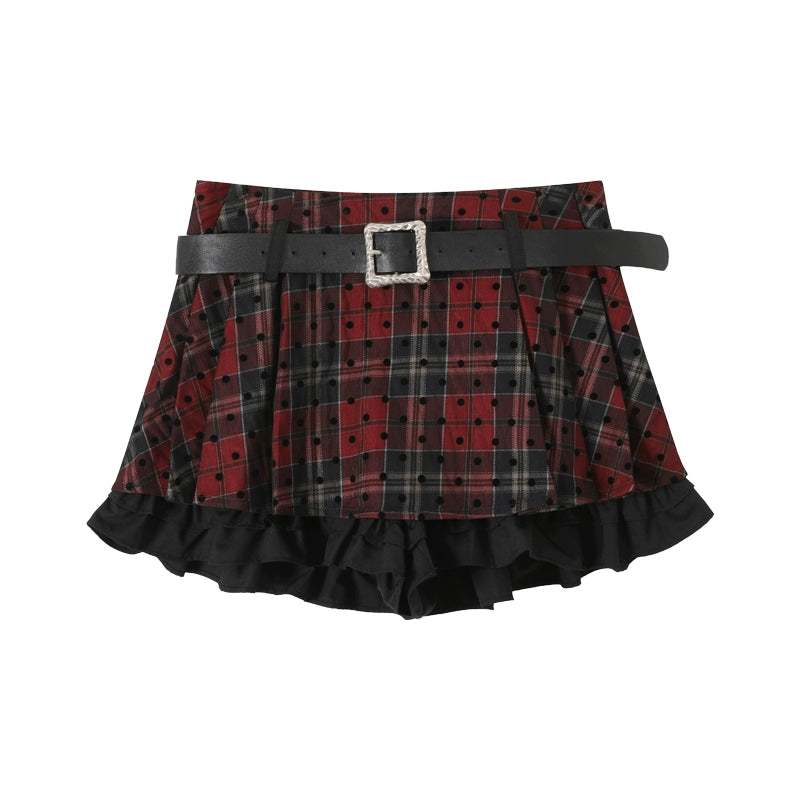 Punkte-Check-Patchwork-Zweiteiler-Set