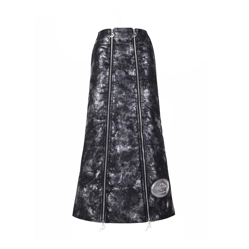 Space Black Quilted Skirt