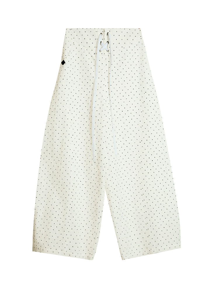 Polka Dot Wide-Leg Pants