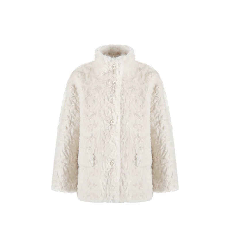 텍스처 에코 퍼 코트