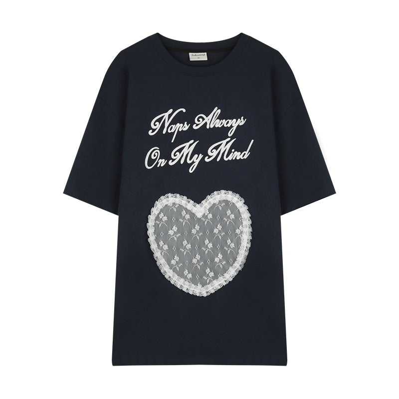 Lace Patch Pocket T-Shirt
