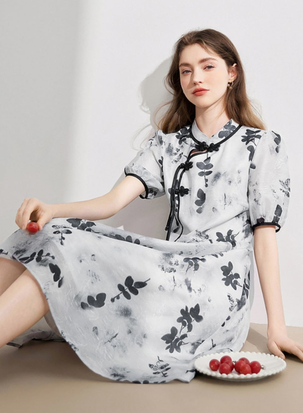 Neues Stil Schmutz Schnalle Cheongsam Kleid