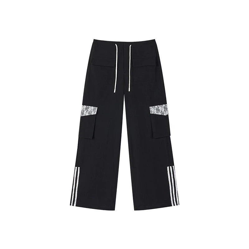 Lace Panel Skinny Pants