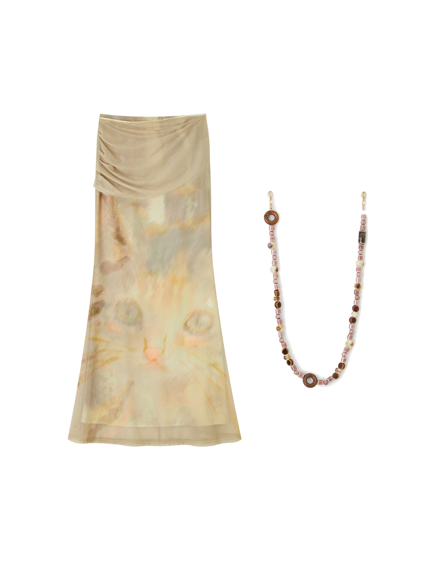 Mehrschichtiger Stretch-Fishtail-Langer Rock