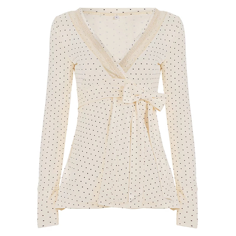 Retro Lace Bow T-Shirt