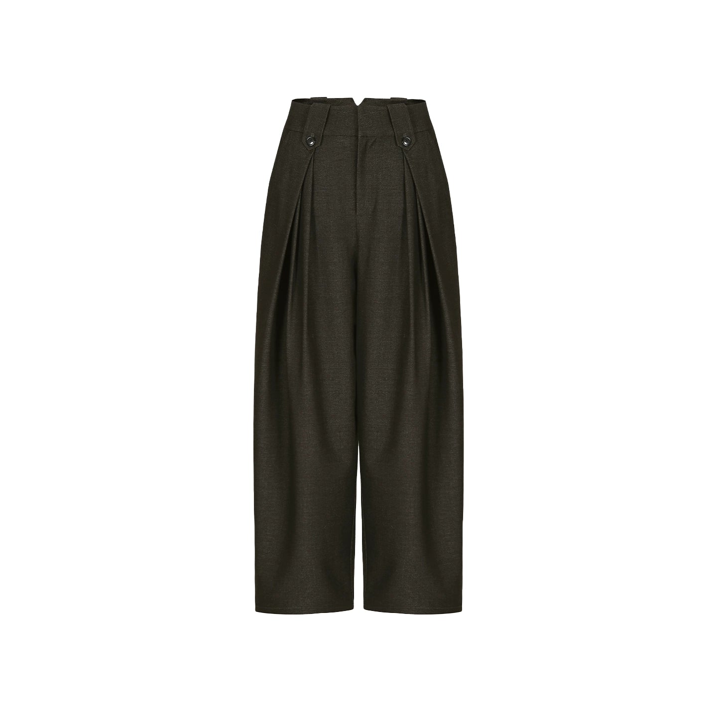 Pleated Straight-Leg Suit Pants