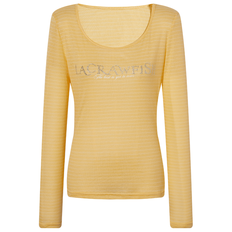 Rhinestone Slim Fit Long Sleeve Top