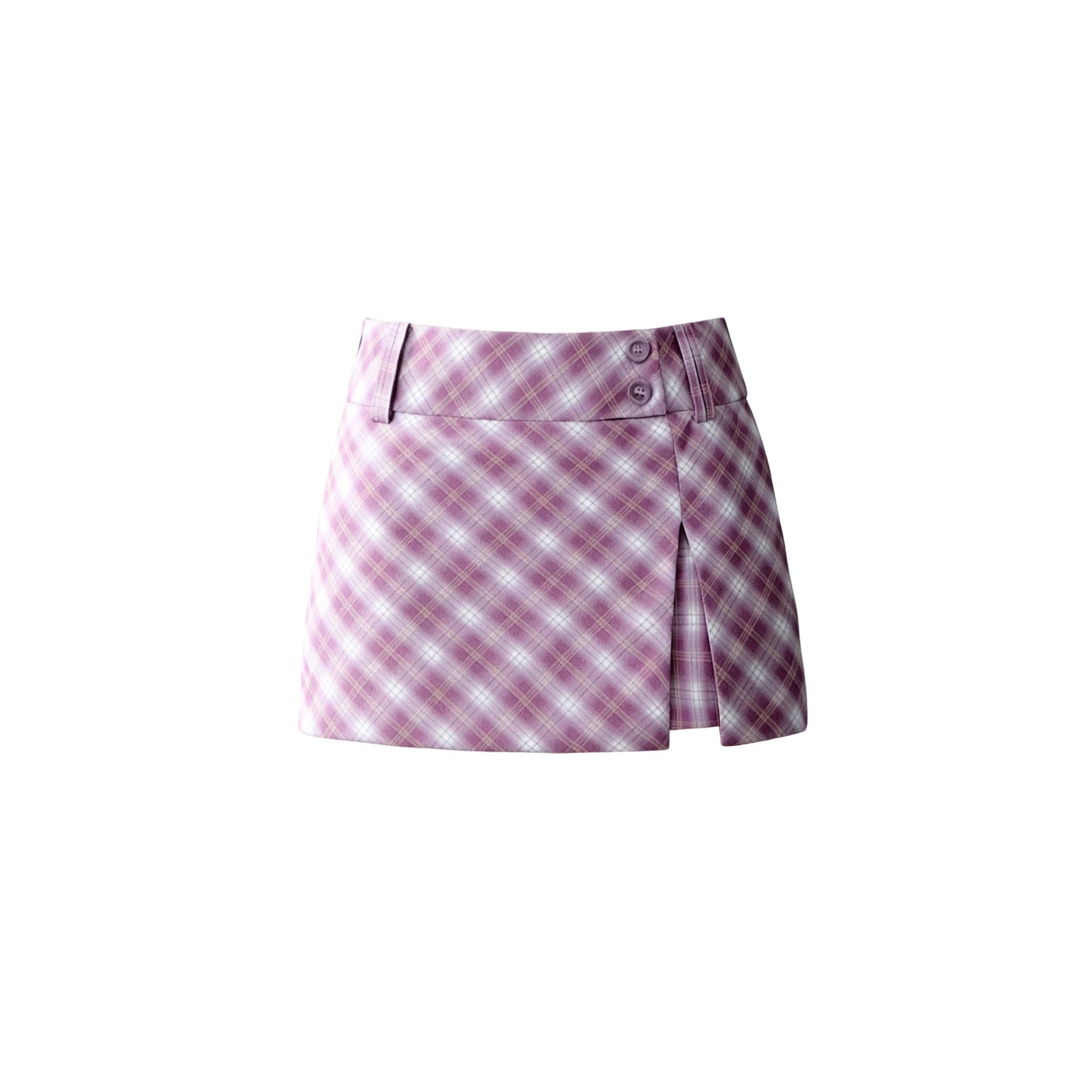 Neblig violettes Patchwork-Blusen-Set