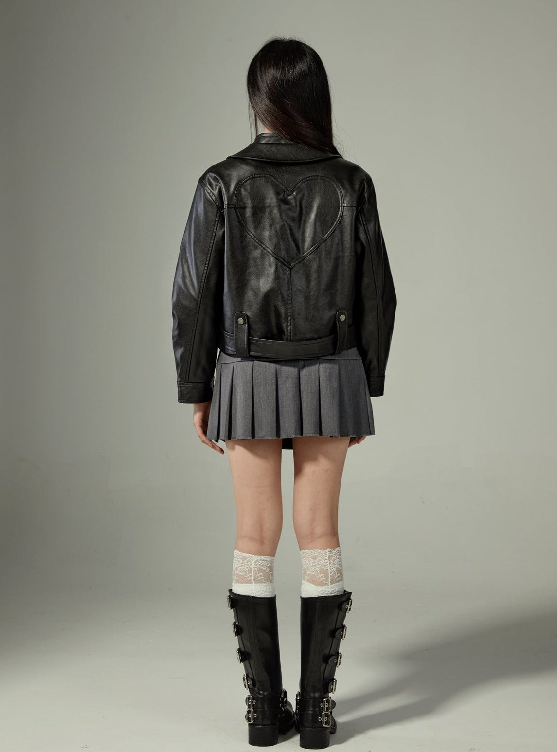 Black leather jacket