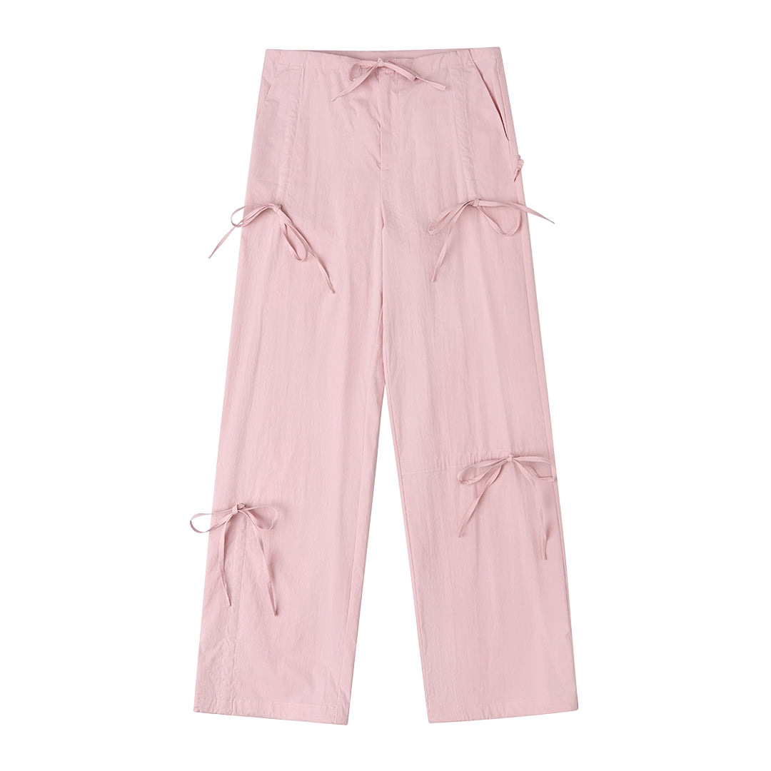 High Rise Straight Leg Mop Slacks Pants