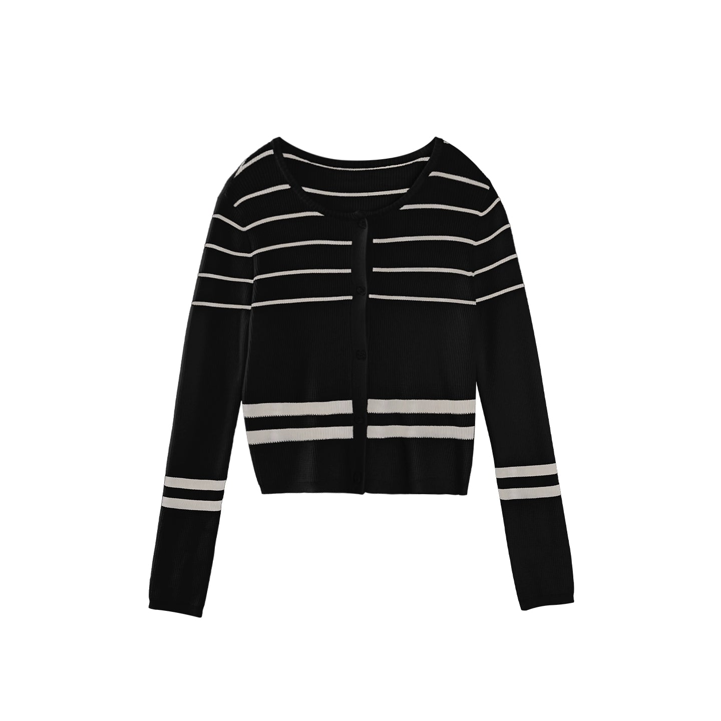 Striped Knit Jacket Set-Up
