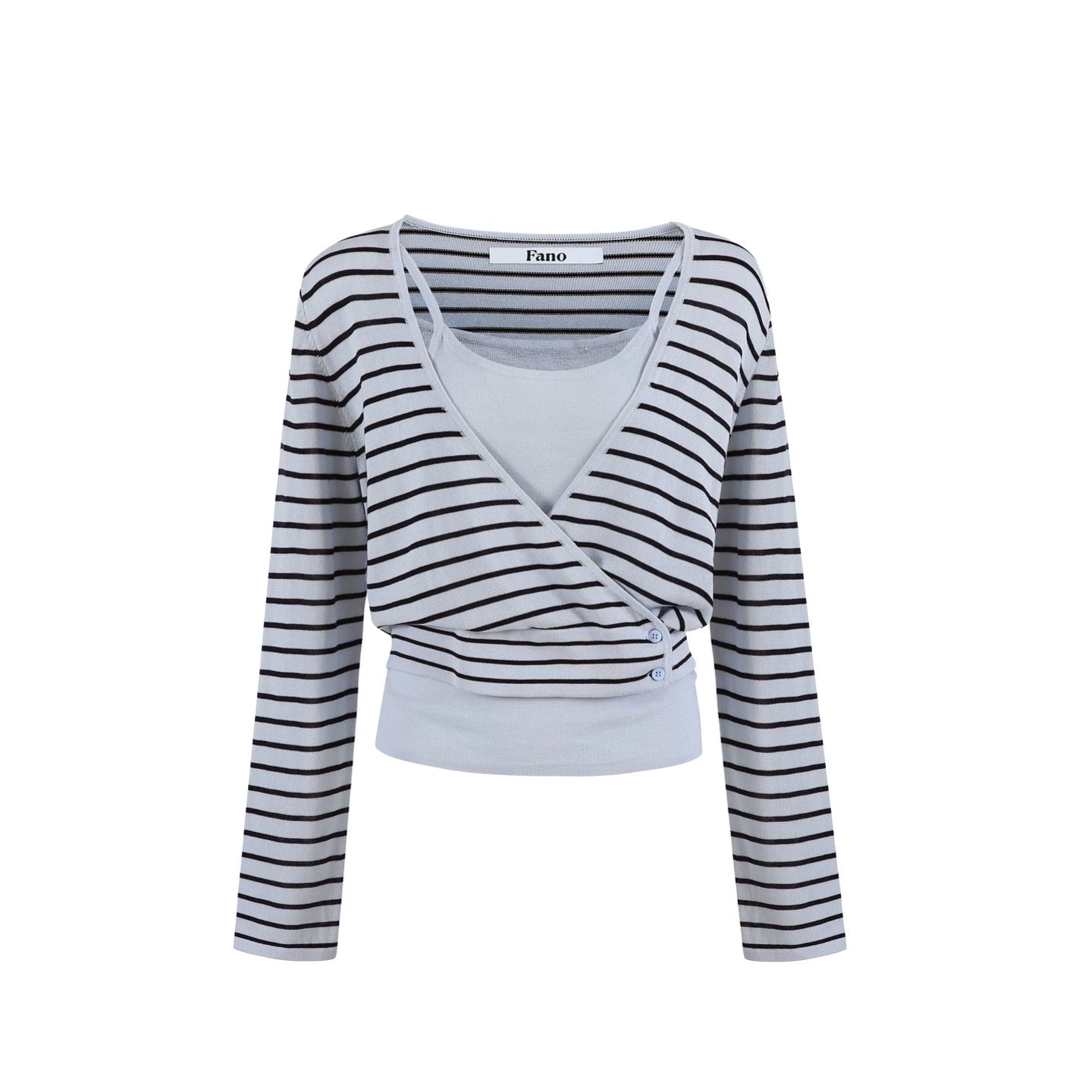 텐셀 스트라이프 가디건 세트