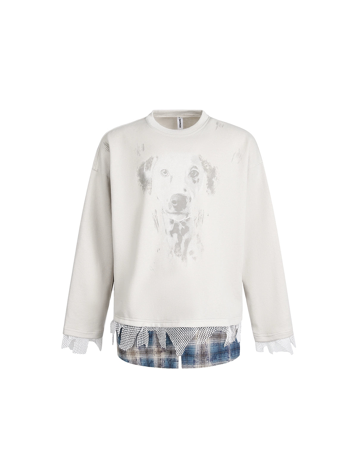 Casual Dog Print Crewneck Top