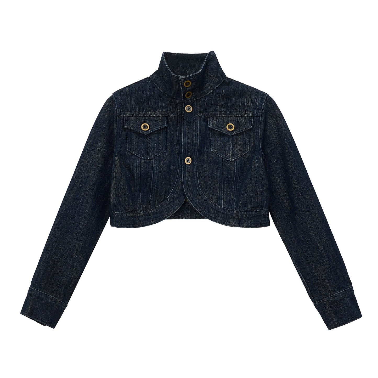 Structural Silhouette Short Denim Jacket