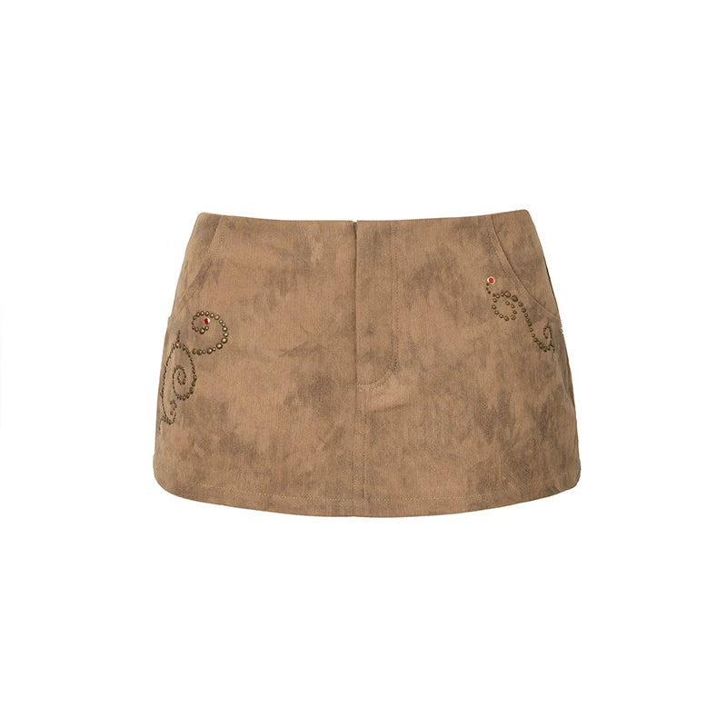 Spring Corduroy Wrap Skirt