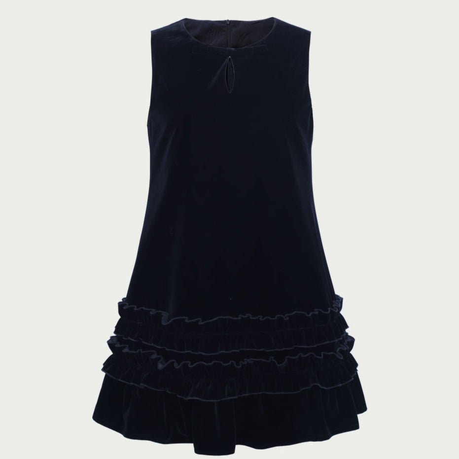 Velvet Lace A-Line Mini Dress