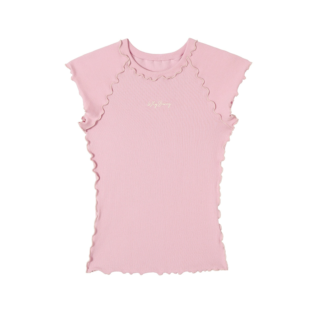 Rundhalsausschnitt Kurzarmoberteil