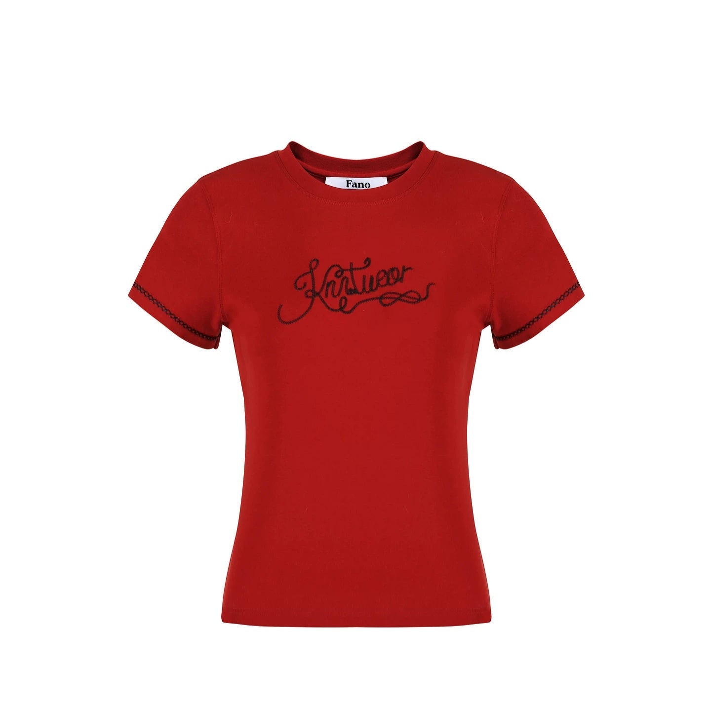 Top Rojo Vintage Bordado