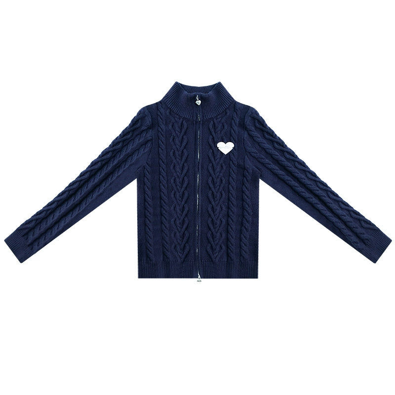 Dark Blue Slim Sweater Top