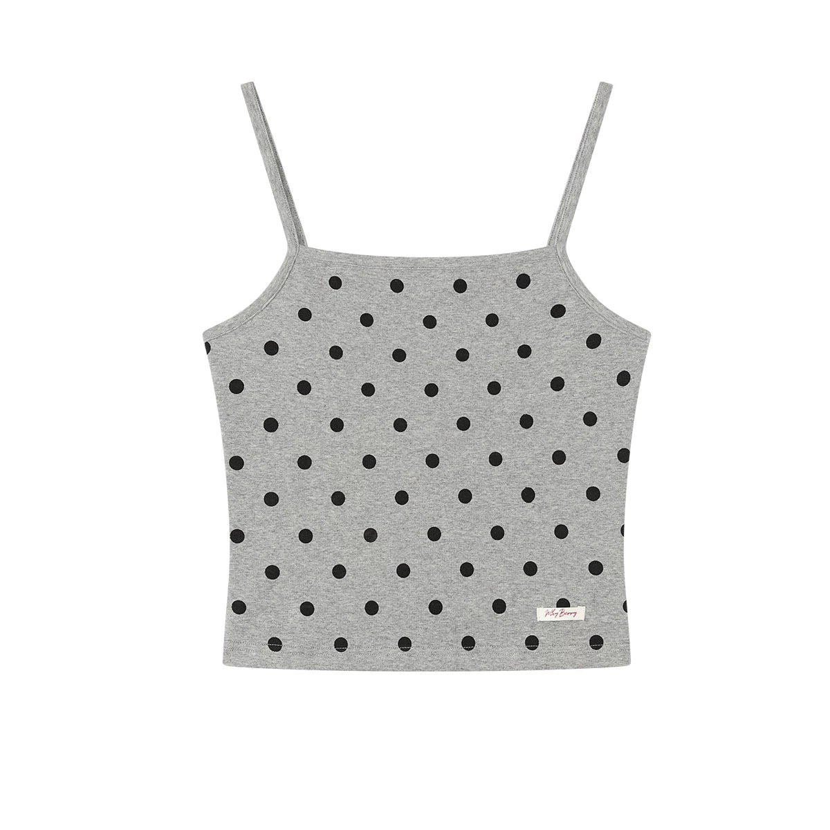 물방울무늬 니트 캐미솔