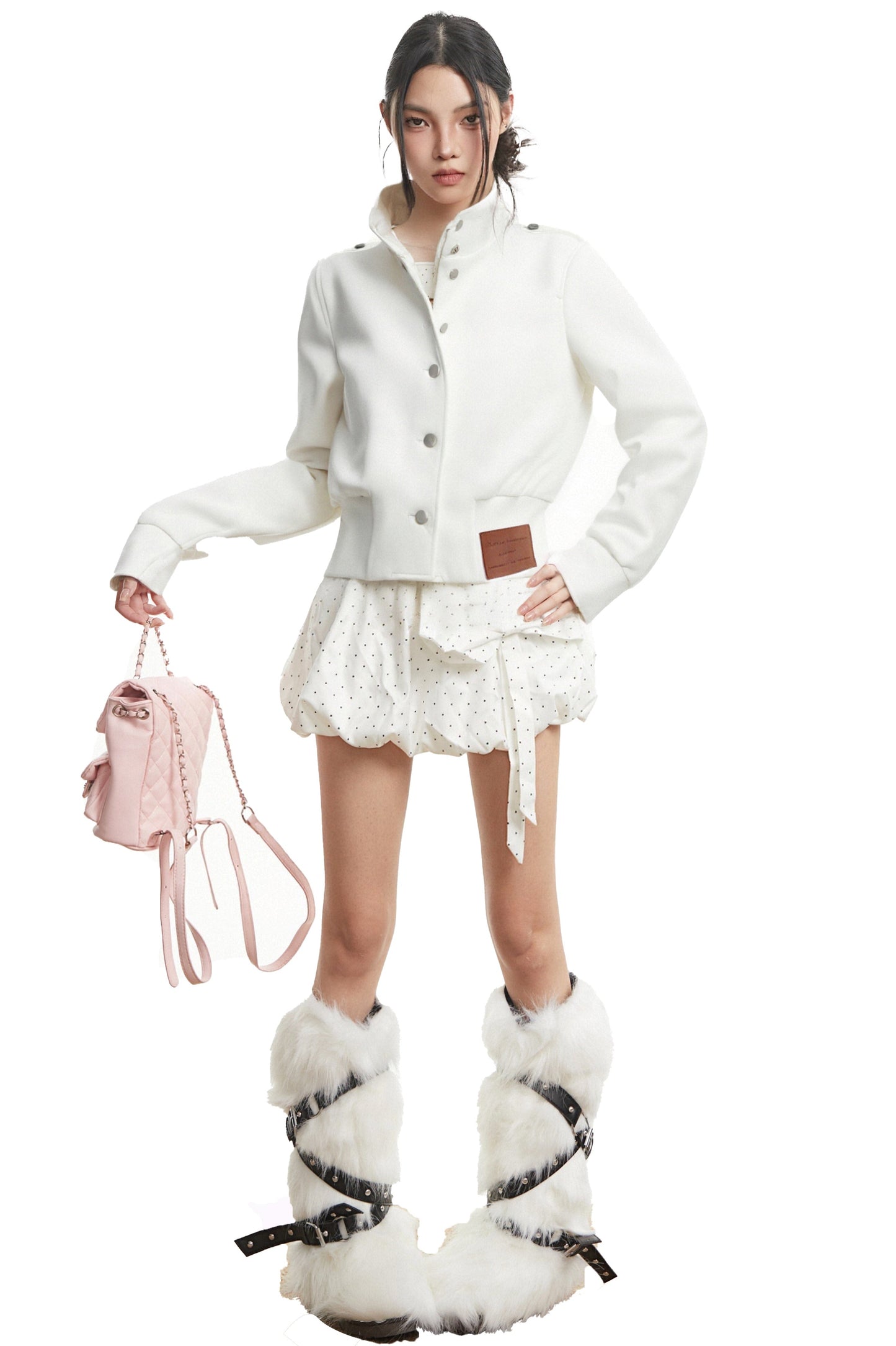 Vintage White Cropped Jacket