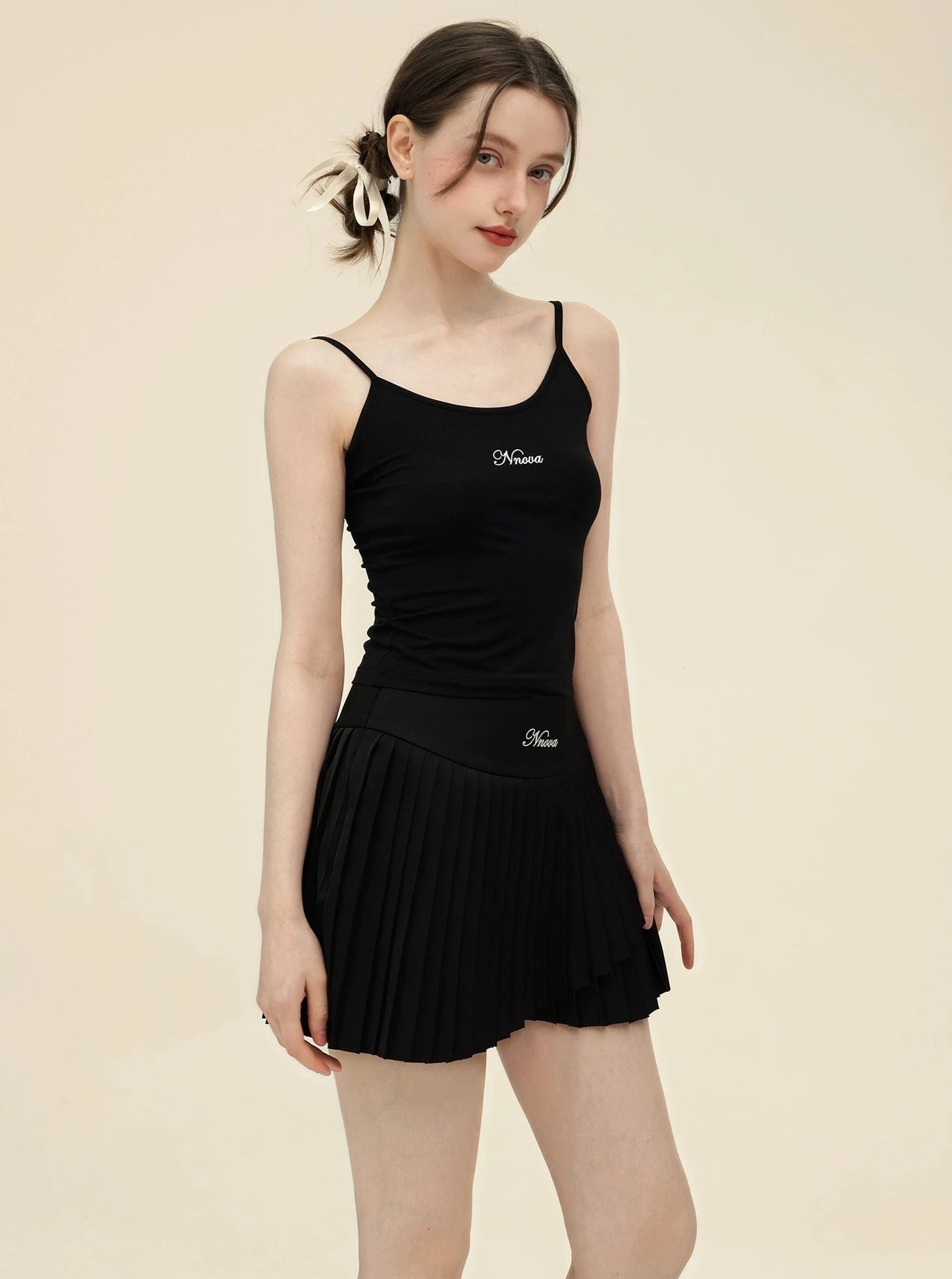 Irregular High Waist Pleated Skirt