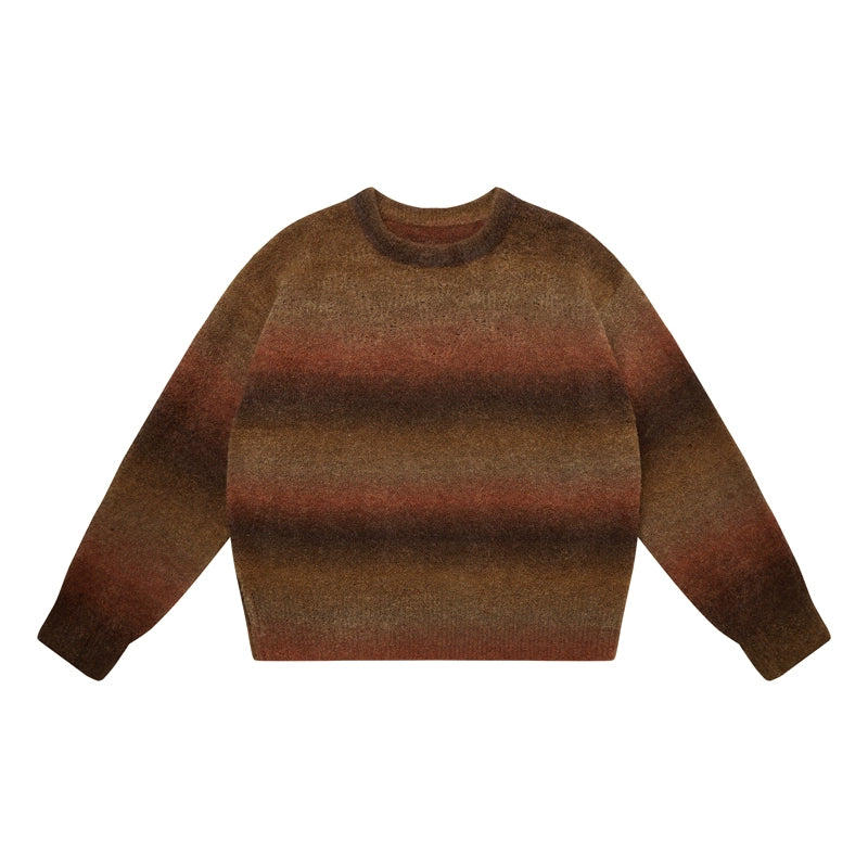 Gradient Knitted Hollow Sweater