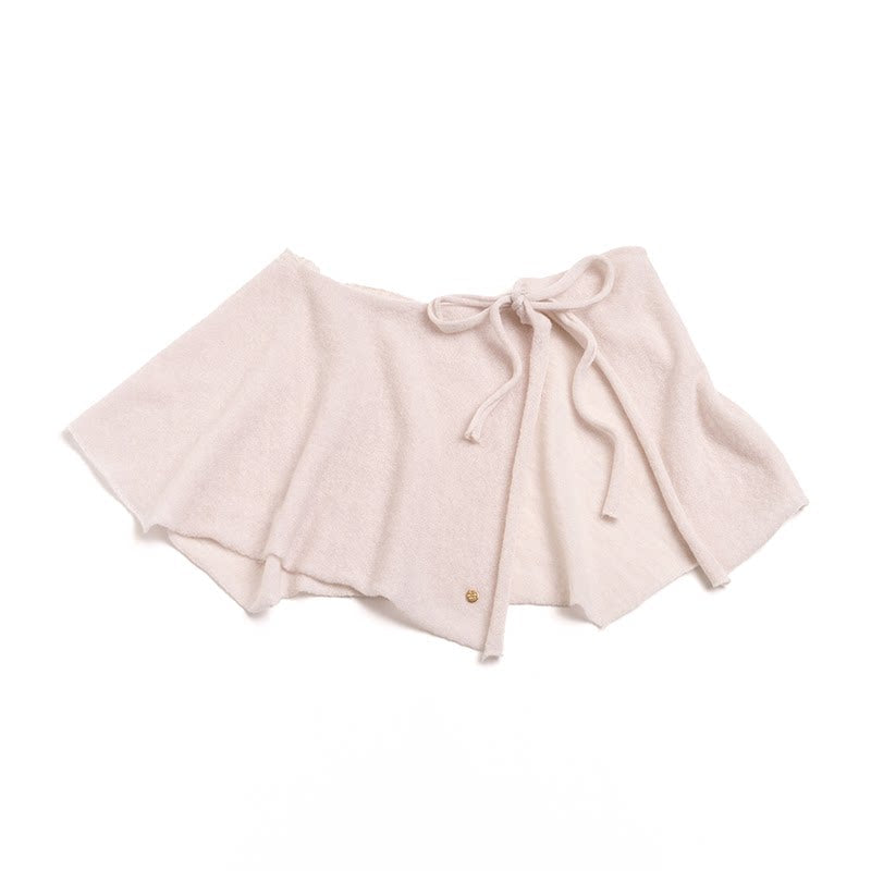Doll Collar Knitted Cardigan Set-Up