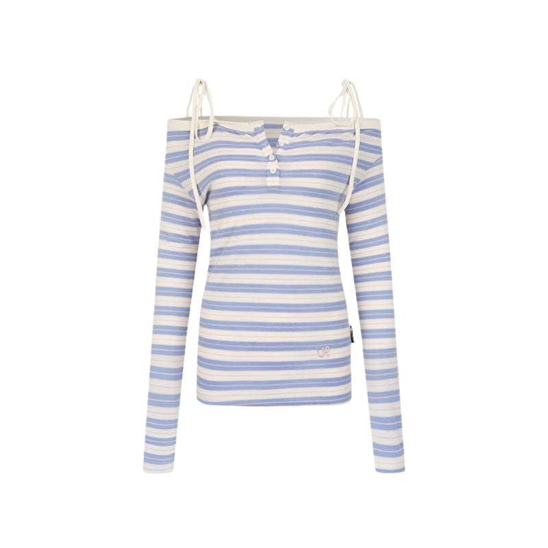 Einseitiges Wollmischung Langarmoberteil