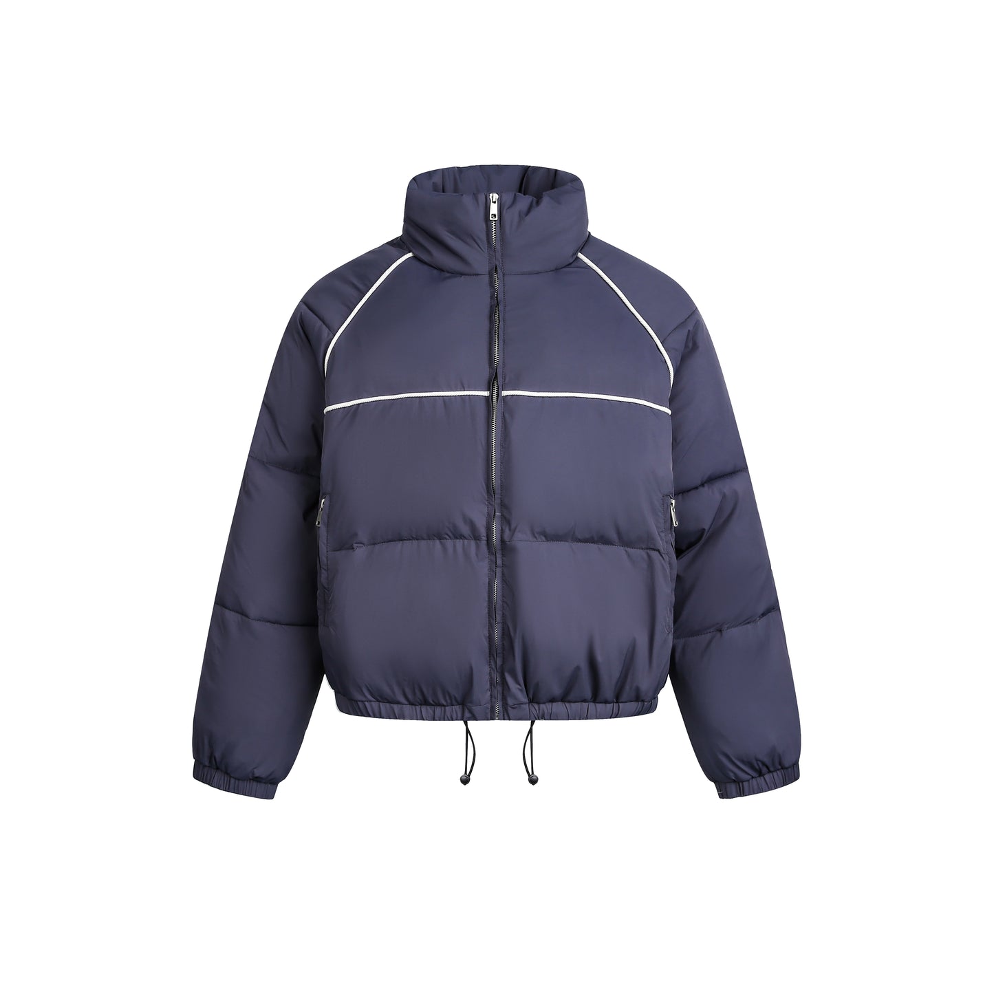 Color-Block Striped Cotton Jacket