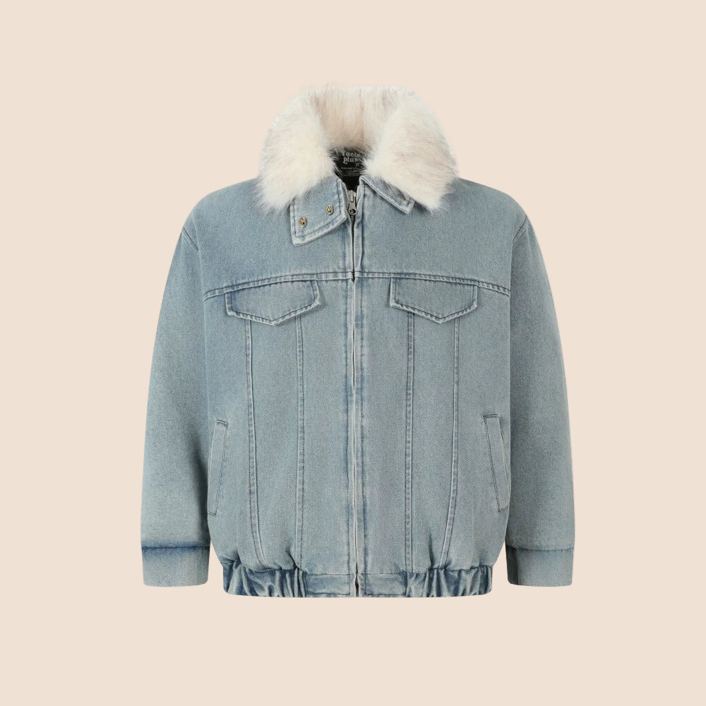 Fur Collar Denim Jacket