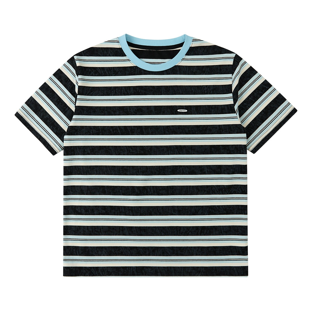 Niche Design Contrast Stripe T-Shirt