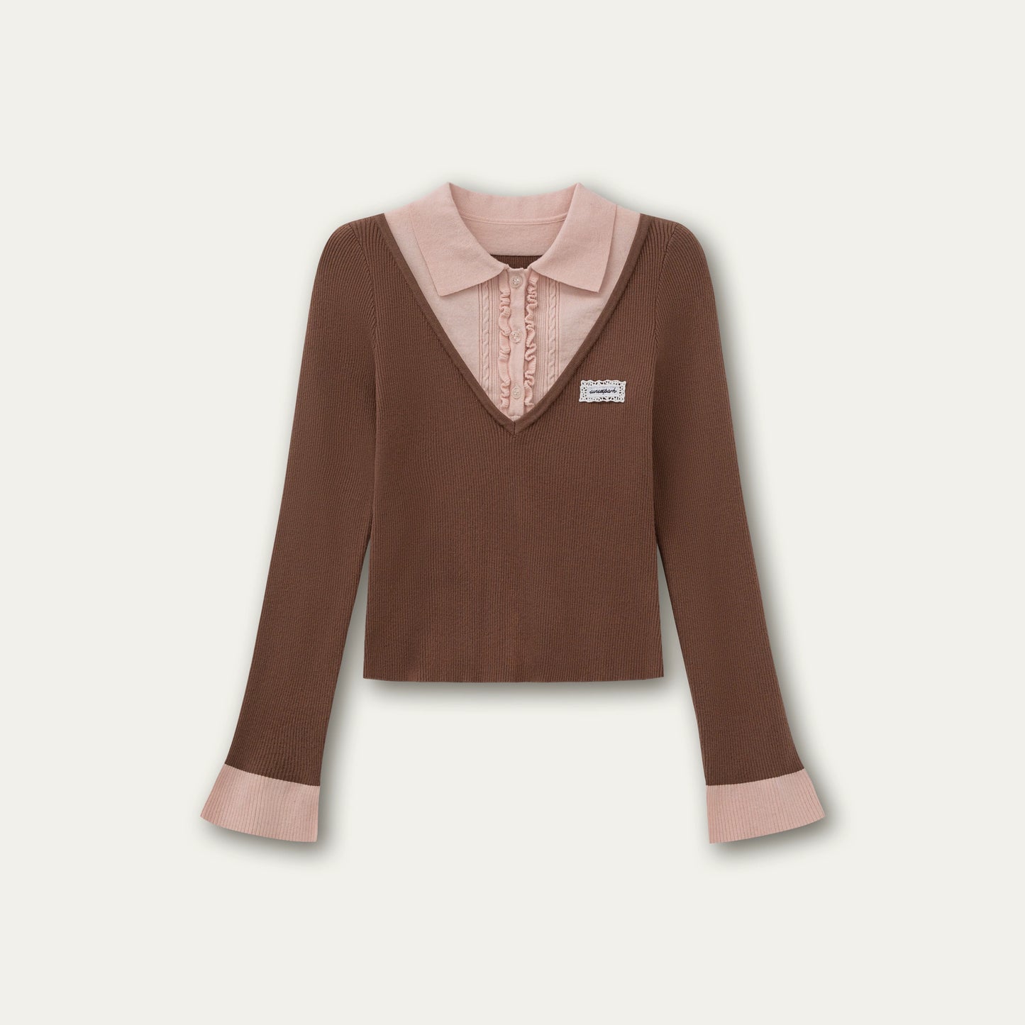 Autumn Knitted Polo Top