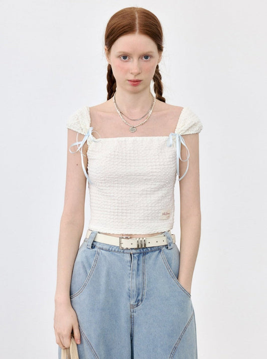 Flowers Square Neck Top