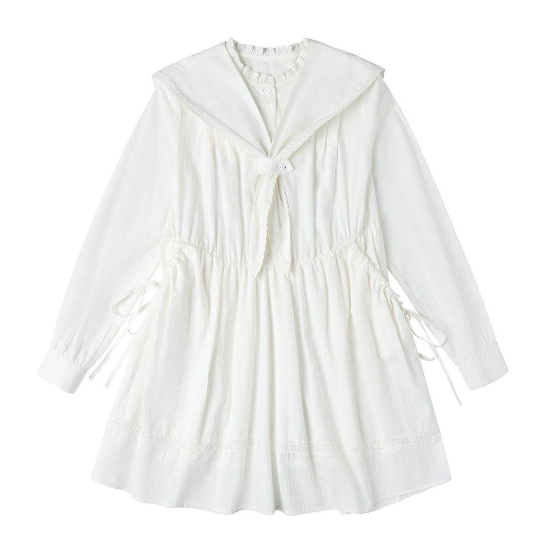 Lace Bow Embroidered Long Dress