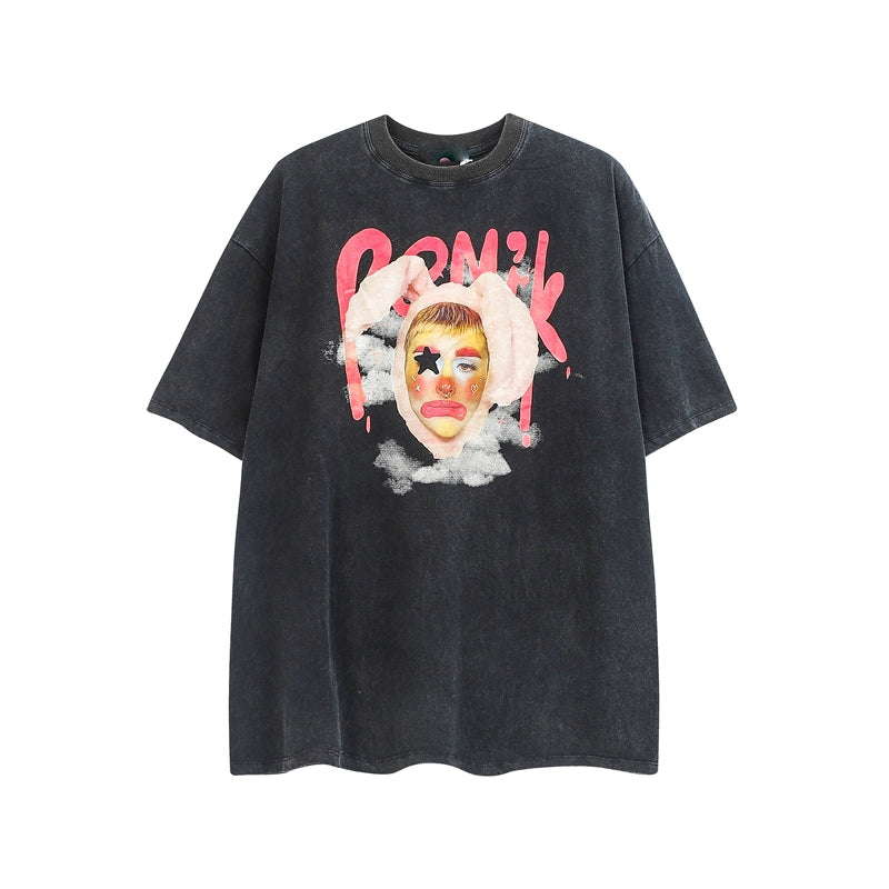 Clown Print Short Sleeve T-Shirt