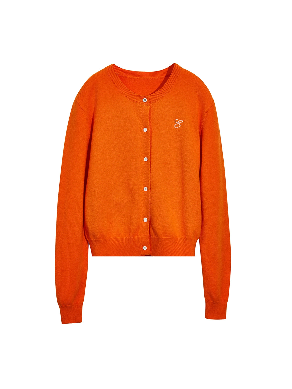 Embroidered Cropped Knit Sweater Cardigan