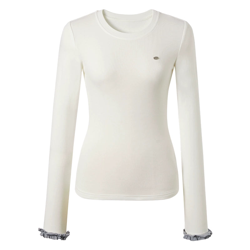 Simple Slimming Long-Sleeved T-Shirt