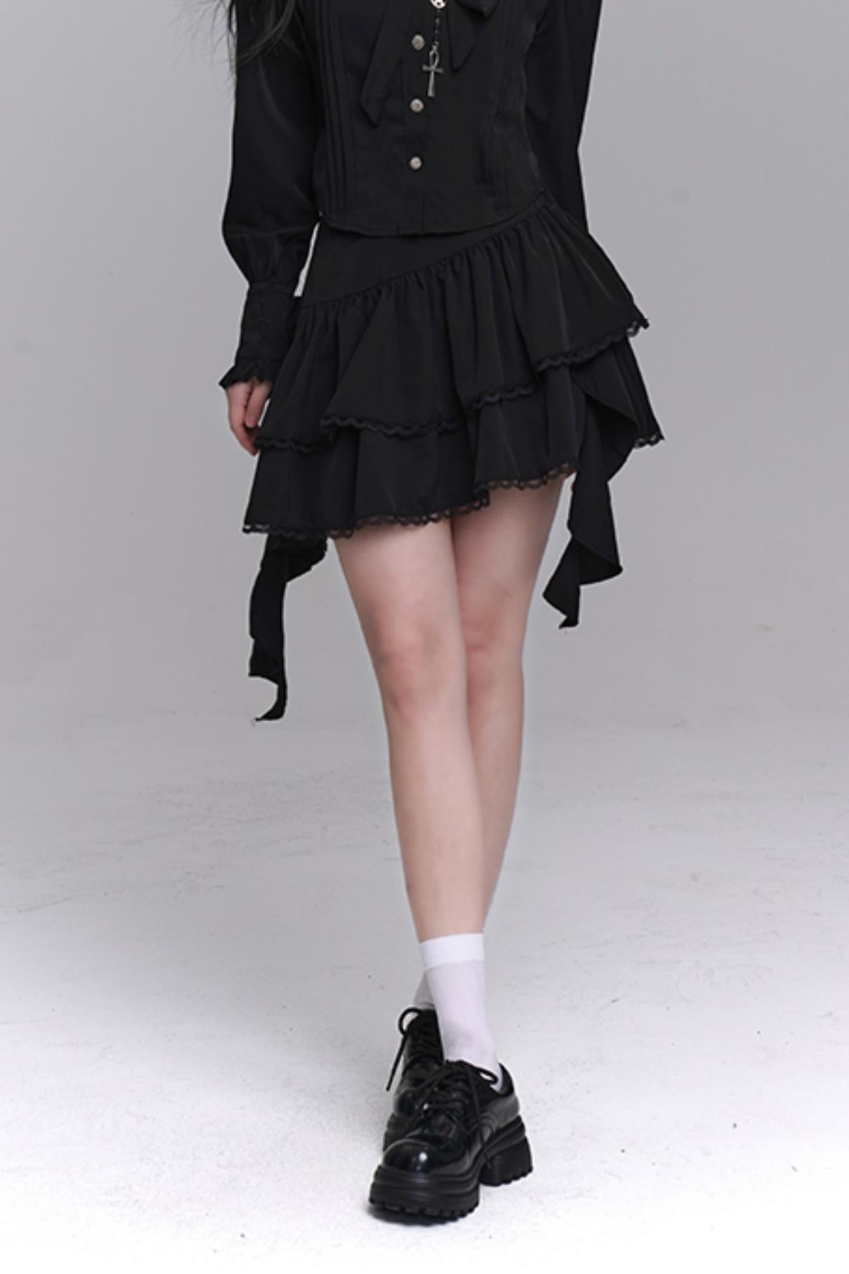 Korean Style Shirt & Skirt Set-Up