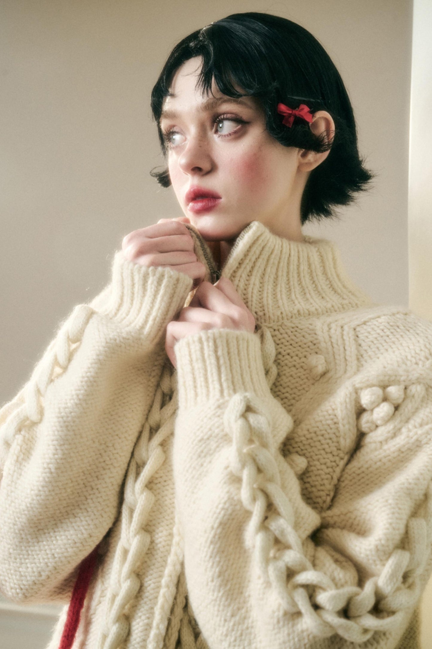 Weiche reine Wollwinterjacke