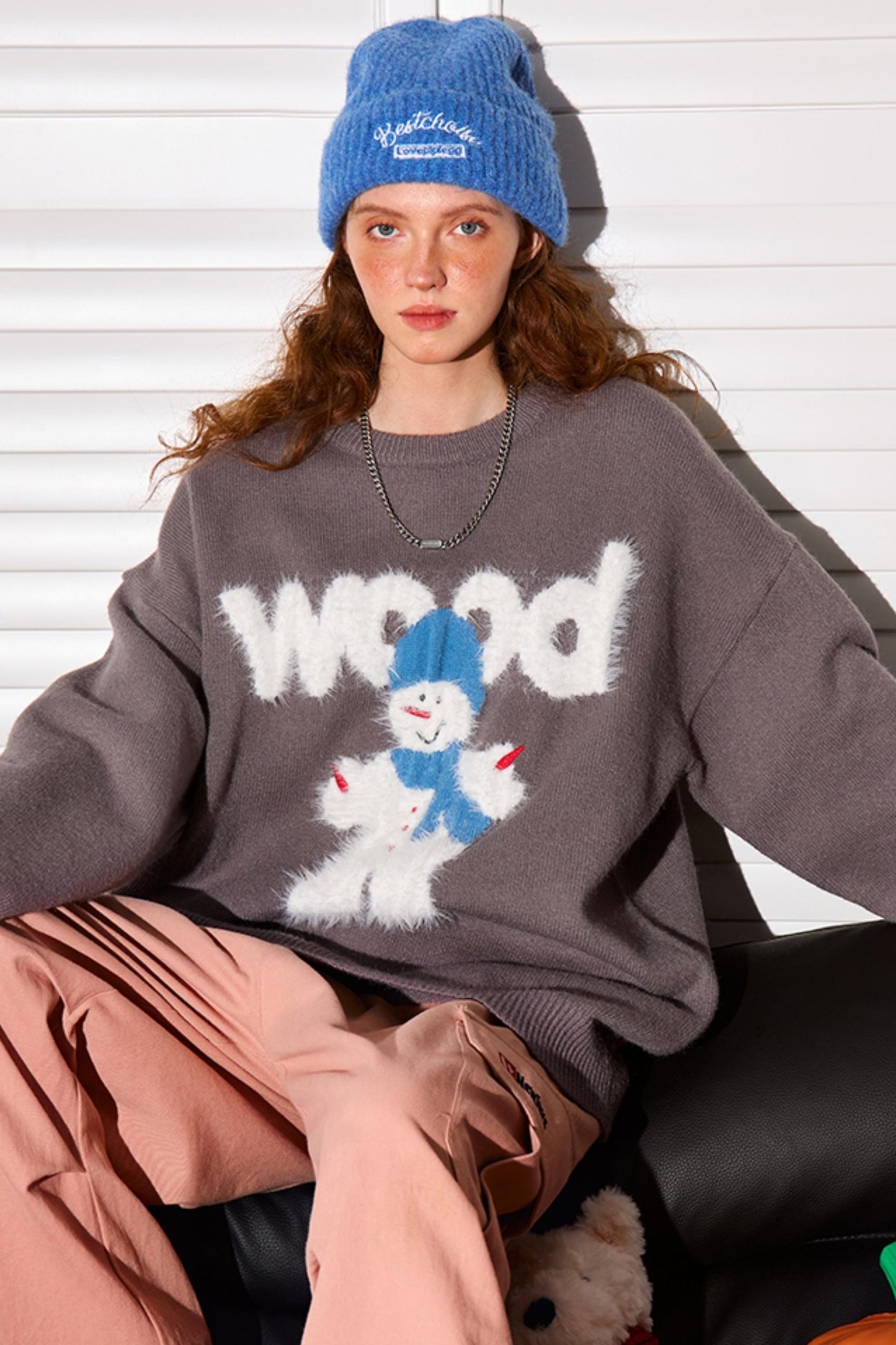 Snowman Crewneck Knit Sweater