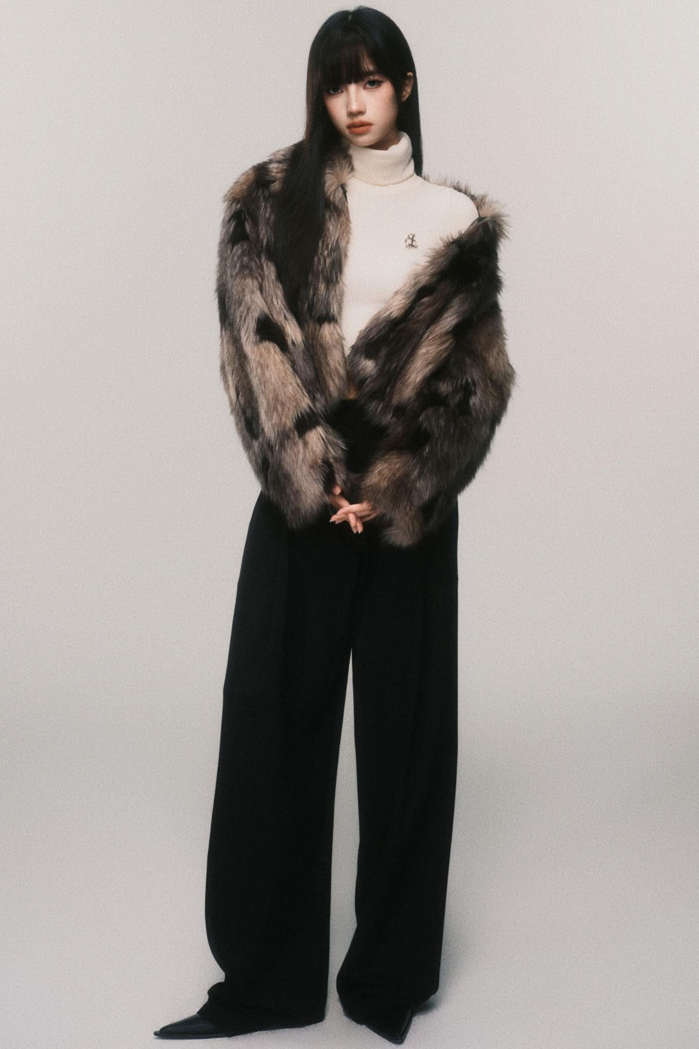 텐셀 울 하이 라이즈 수트 팬츠